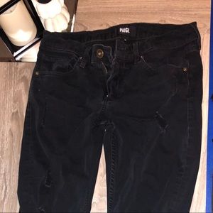 PAIGE brand black ripped jeans